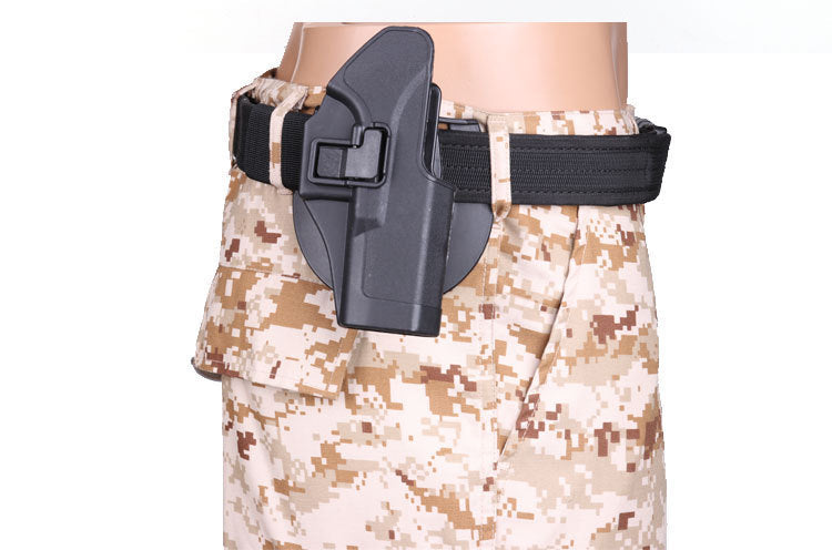 Tactical Waist Pull Sleeve Pancake Holster with Finger Release for Quick Access - Tactical Holster with Finger Release