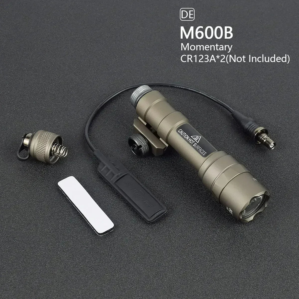 Tactical Scout Light With Dual Function Pressure Switch 600 Lumen