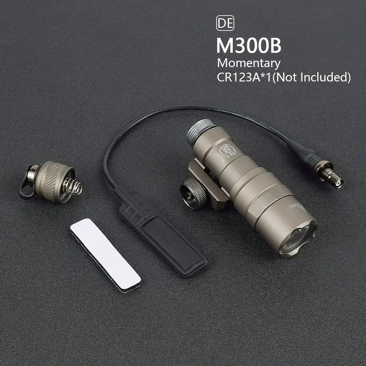 Tactical Scout Light With Dual Function Pressure Switch 600 Lumen