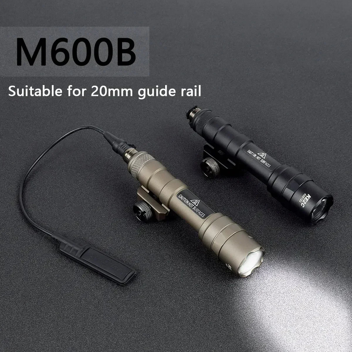 Tactical Scout Light With Dual Function Pressure Switch 600 Lumen