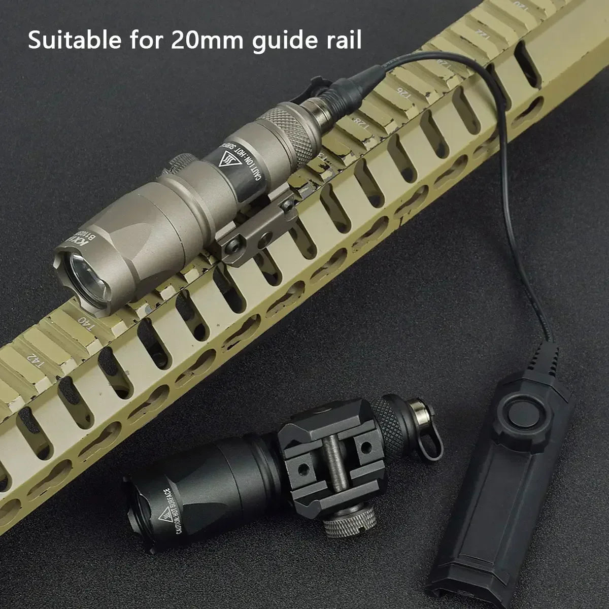 Tactical Scout Light With Dual Function Pressure Switch 600 Lumen