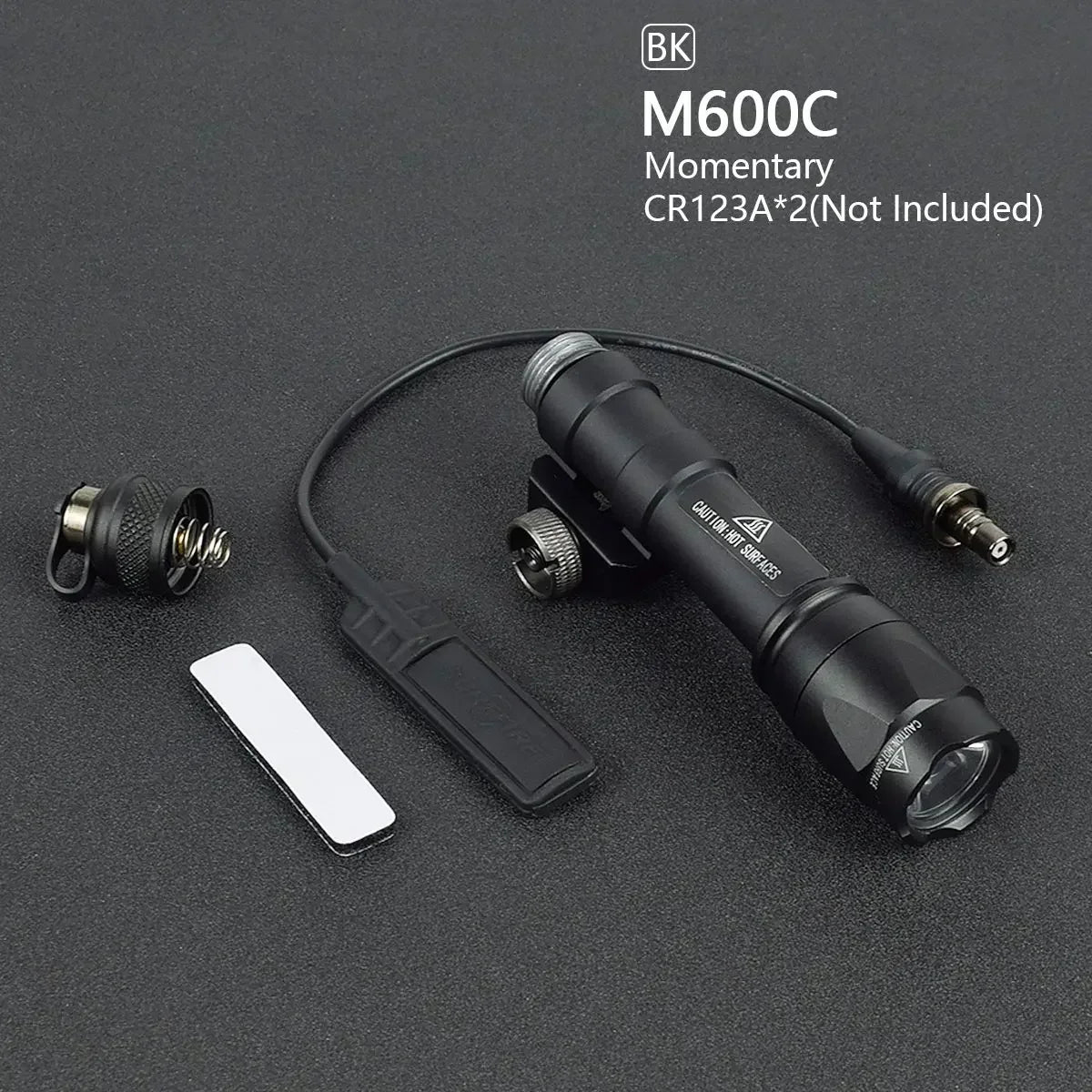 Tactical Scout Light With Dual Function Pressure Switch 600 Lumen