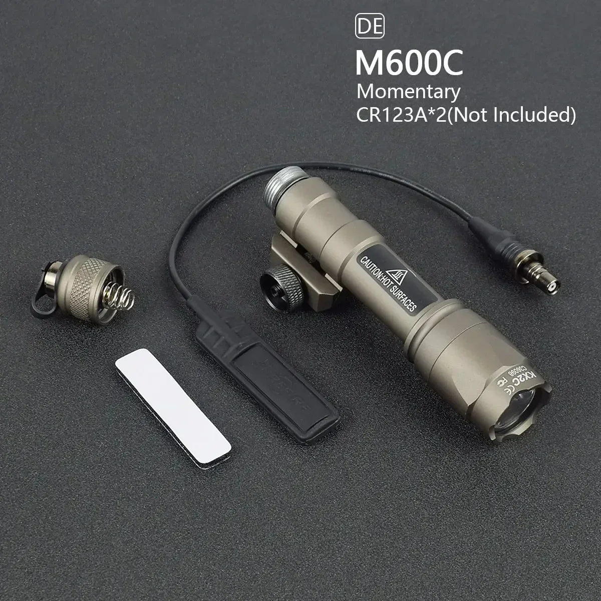 Tactical Scout Light With Dual Function Pressure Switch 600 Lumen