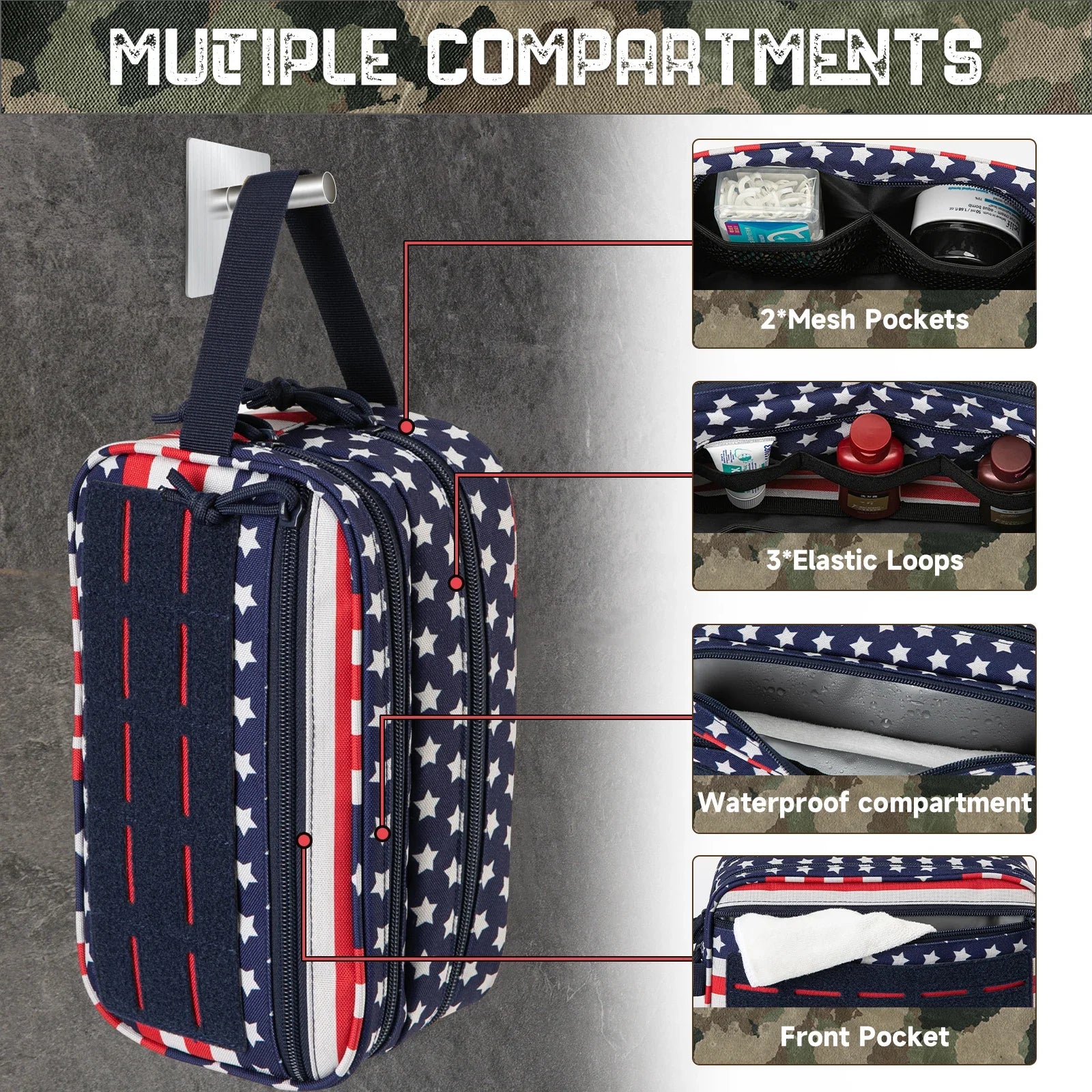 Patriotic/ Tactical Toiletry Bag