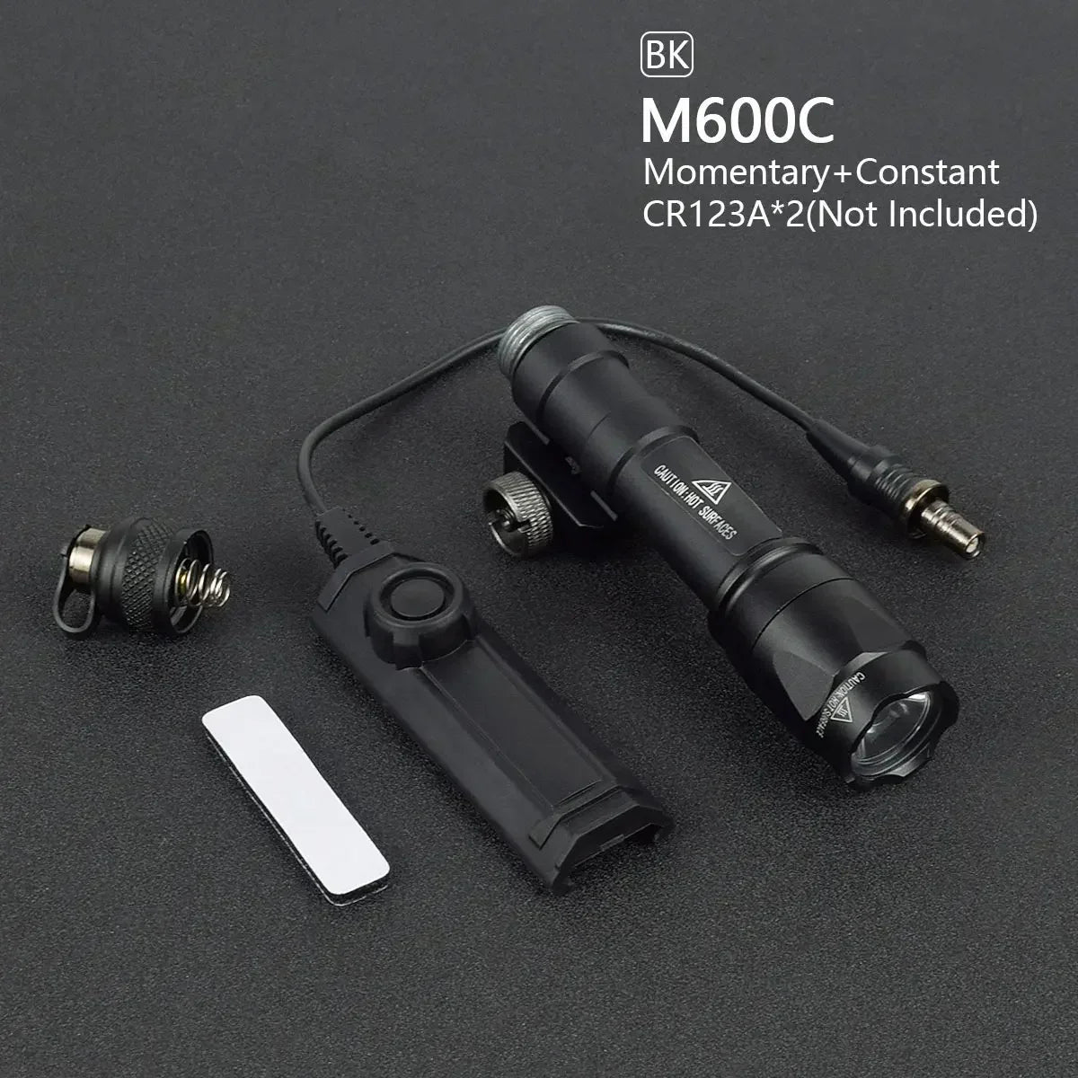 Tactical Scout Light With Dual Function Pressure Switch 600 Lumen