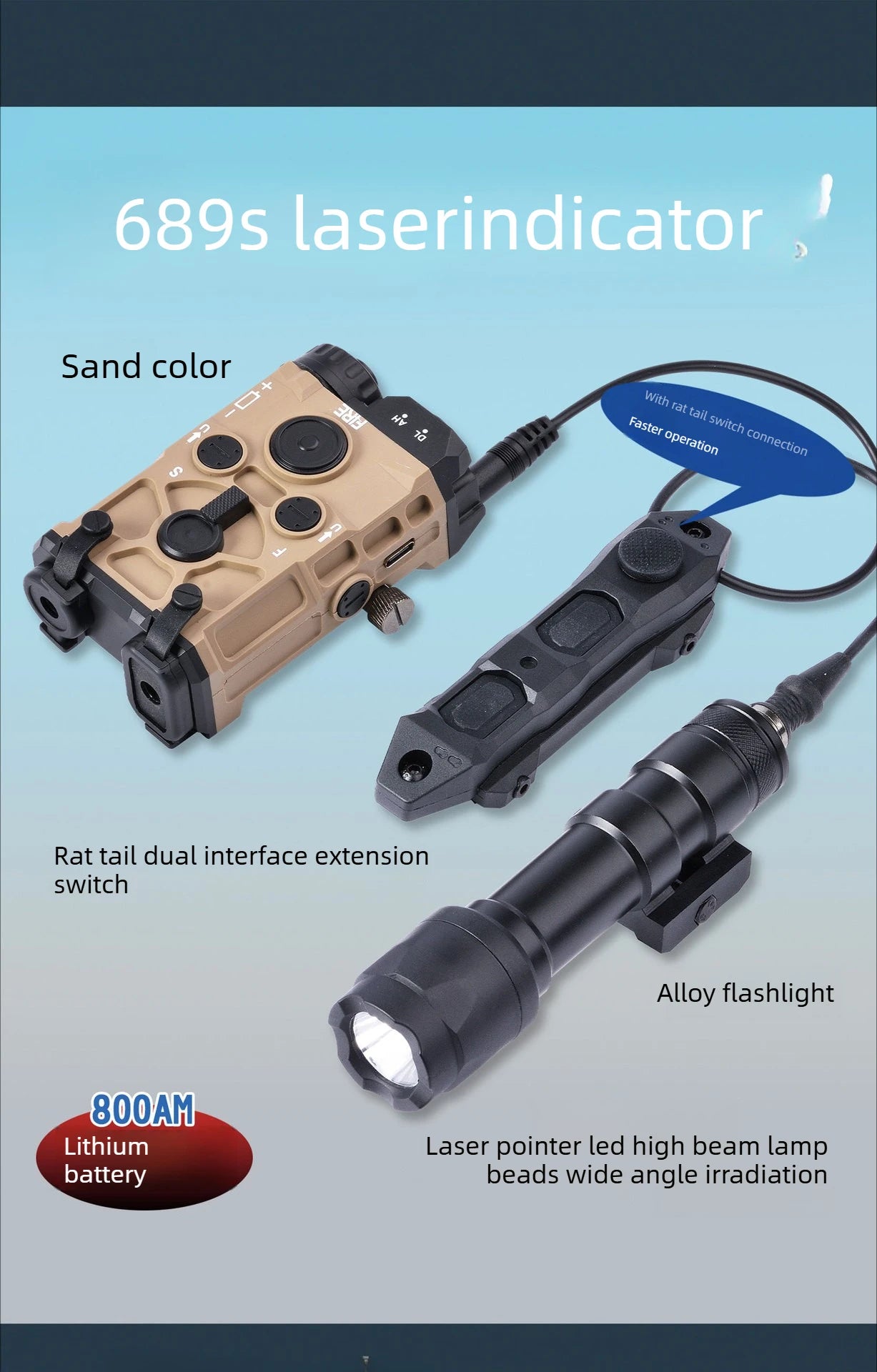 PEQ Style Tactical Red/Green Light/ Laser Combo