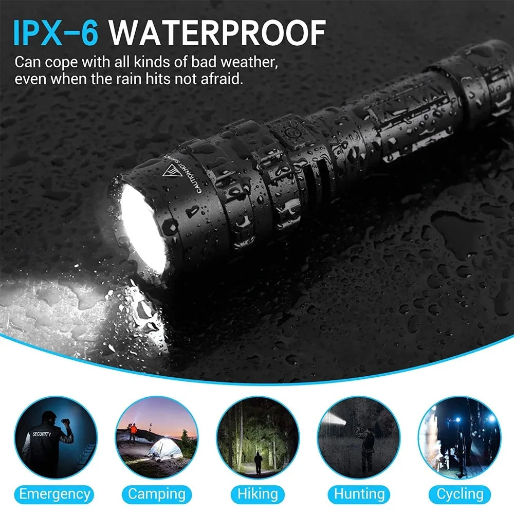 LED Tactical USB Flashlight