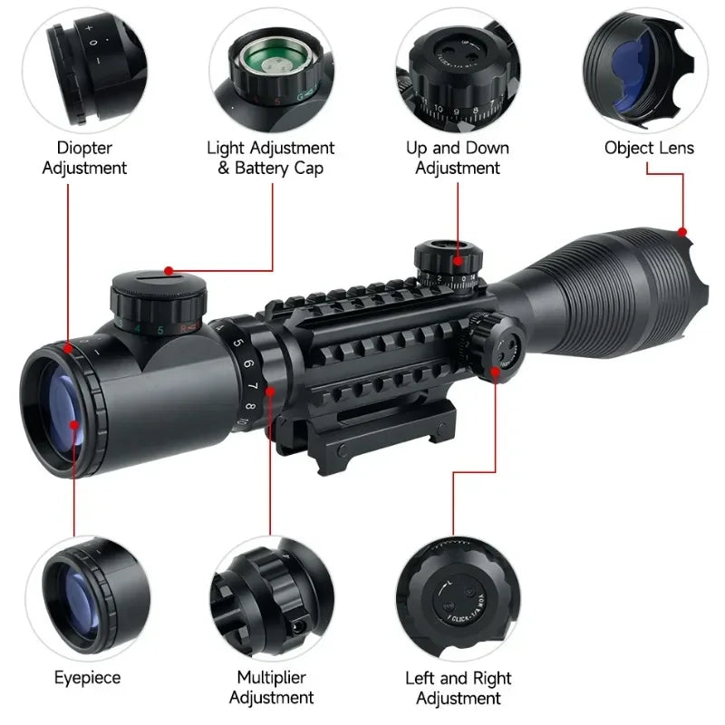 Tactical 4-16X50EG Scope w/ Red/Green Illumination