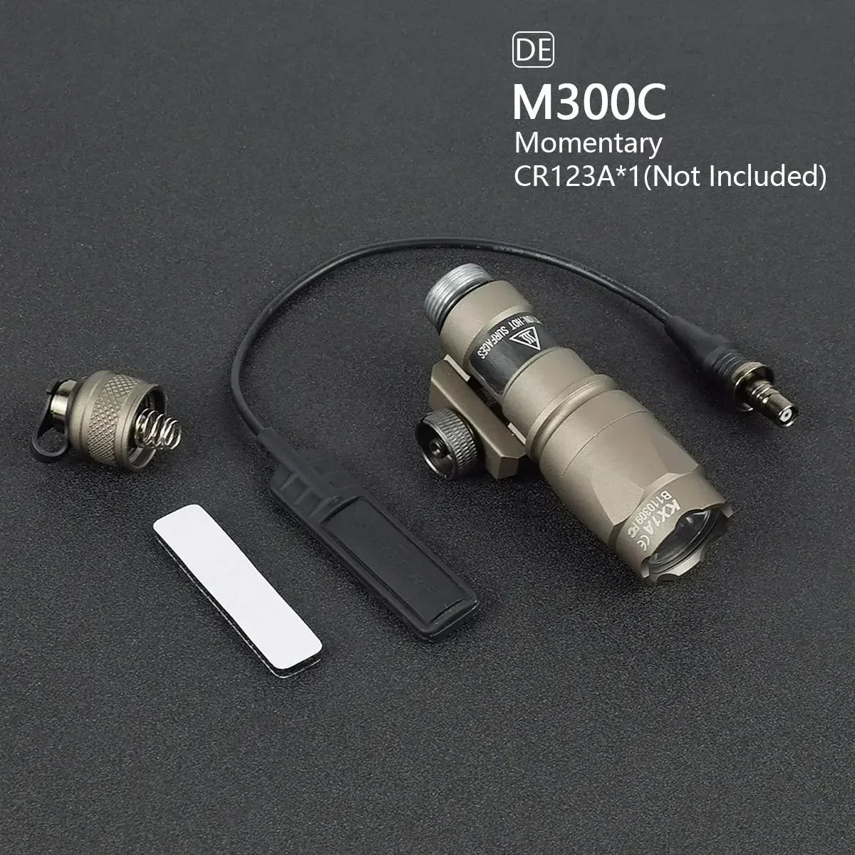 Tactical Scout Light With Dual Function Pressure Switch 600 Lumen