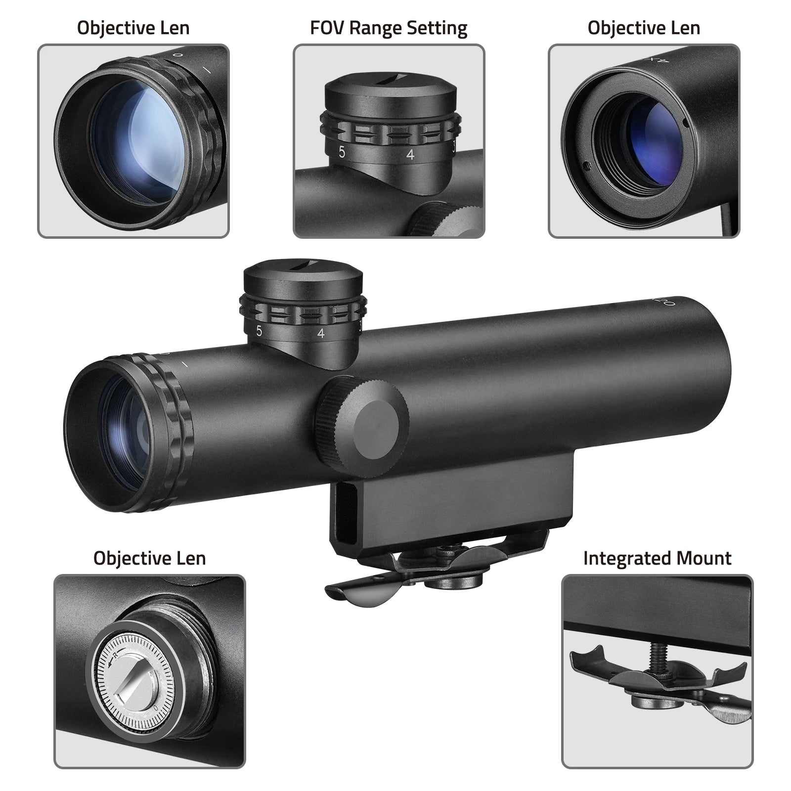 Retro M16 Carry Handle Rifle Scope 4x20