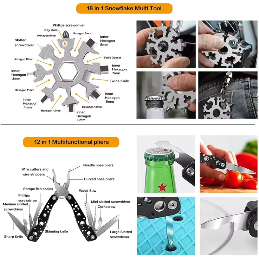 31 Pieces Survival Gear with Bag